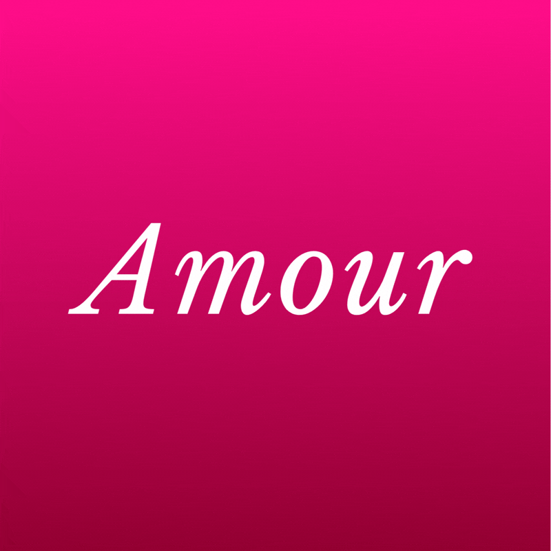 Mot AMOUR, choisi dans la roue des sensations